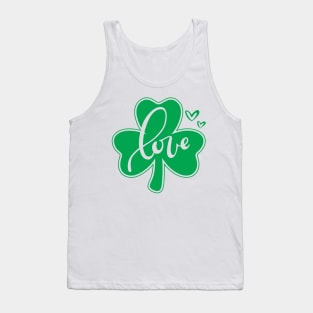 Shamrock Love- St. Patrick's Day Clover Tank Top